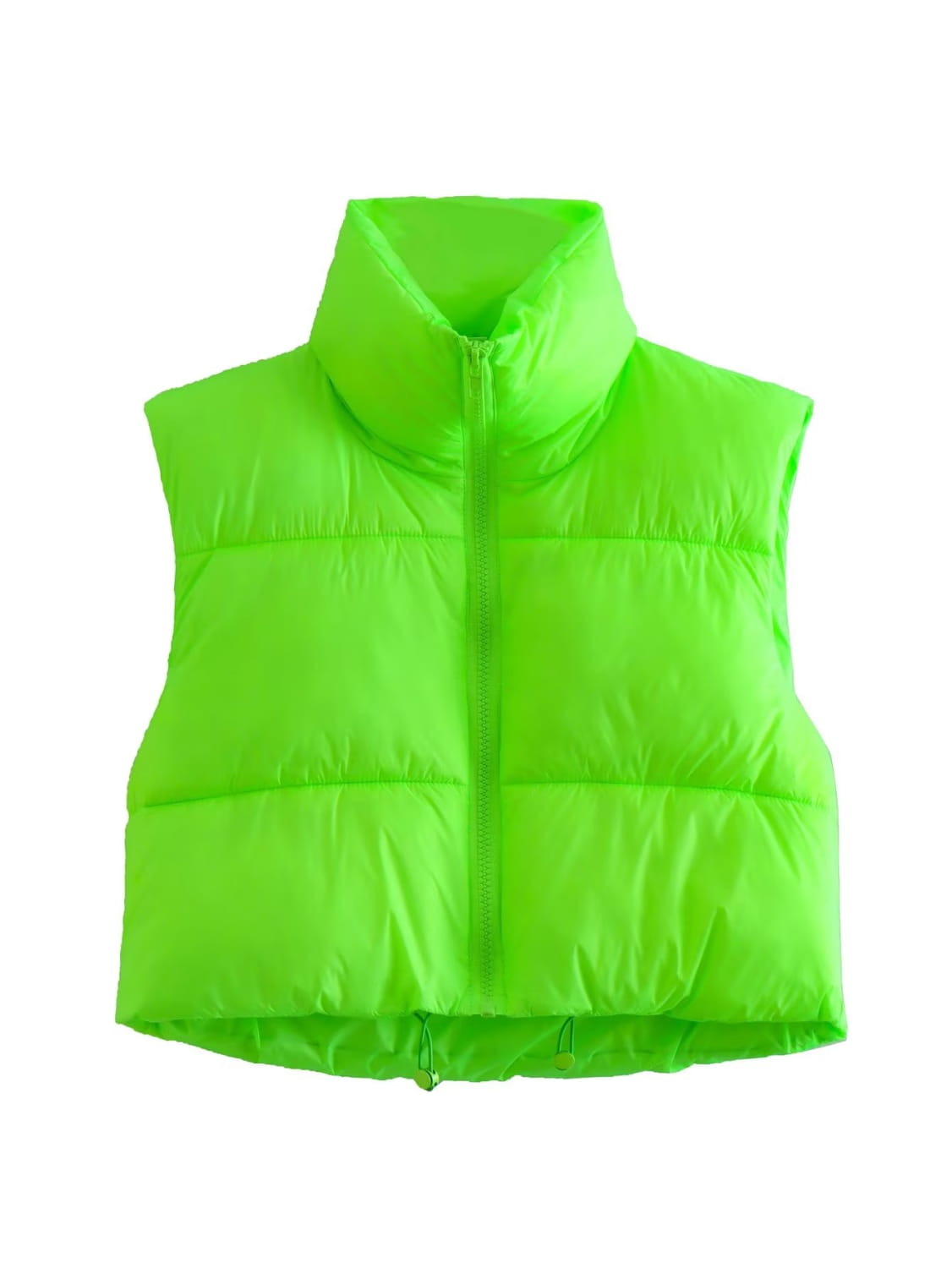 Winter Slim Fit Cotton Padded Jacket Vest with Zipper Closure