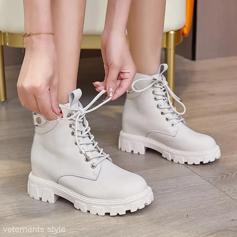 FASHIONABLE LEATHER BOOTS-VETEMENTS 