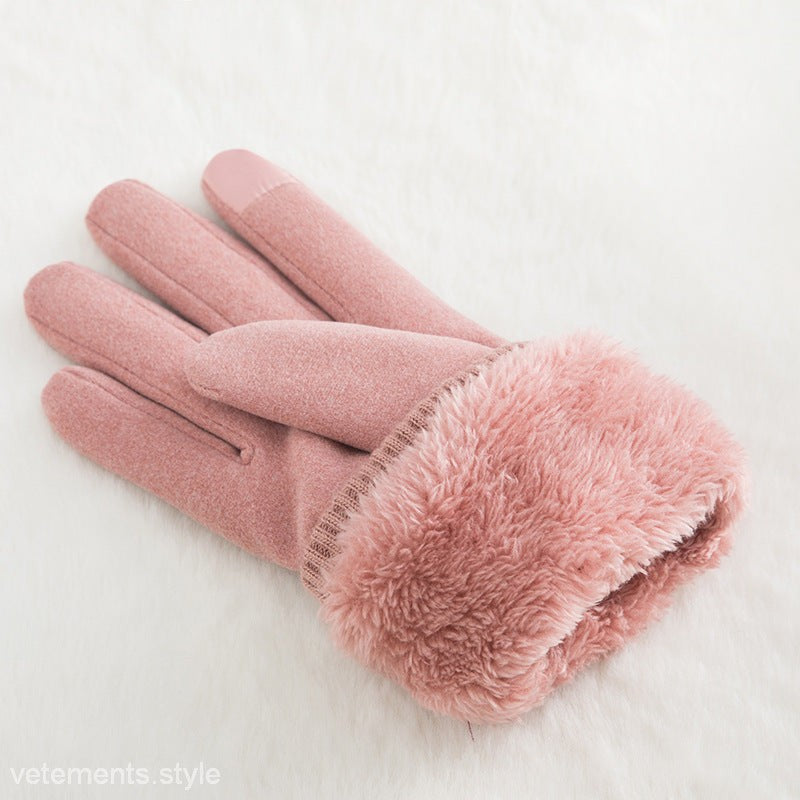 COZY VELVET OUTDOOR GLOVES-VETEMENTS 