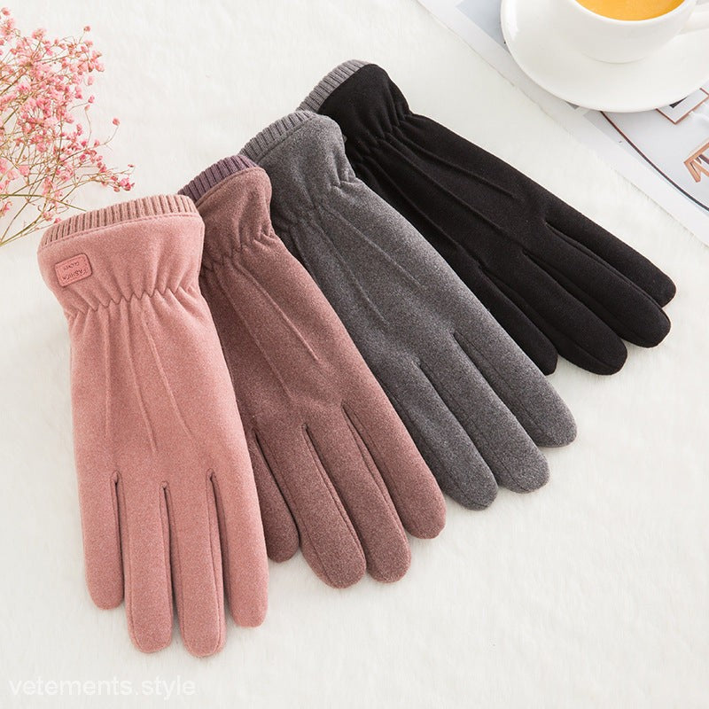 COZY VELVET OUTDOOR GLOVES-VETEMENTS 