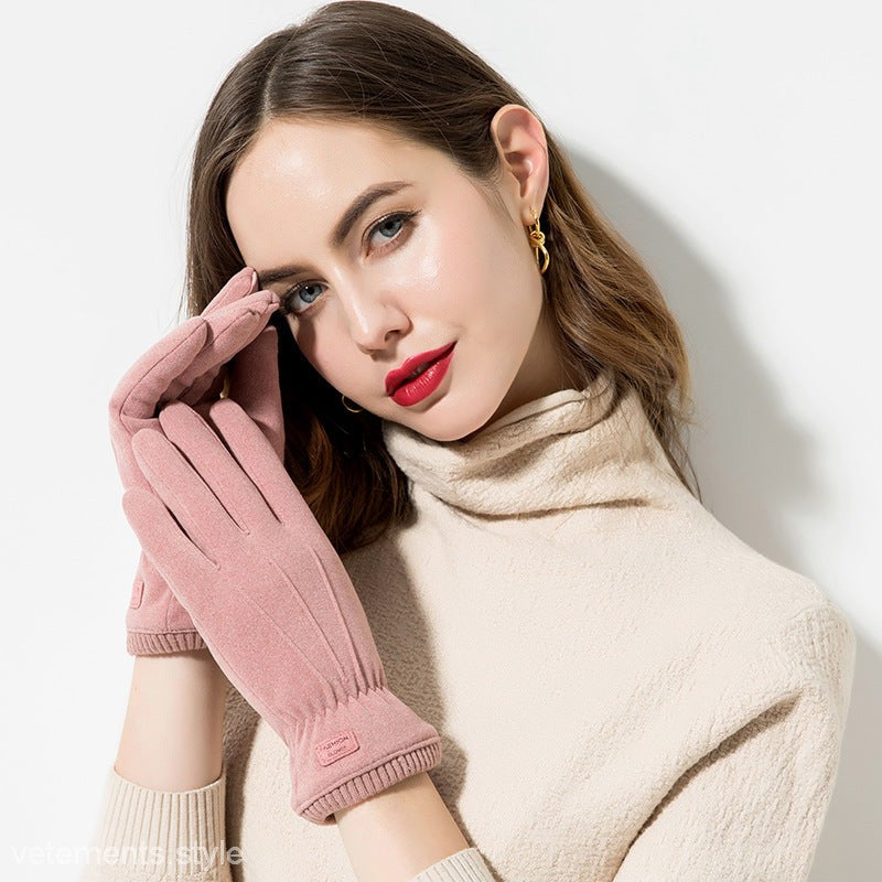 COZY VELVET OUTDOOR GLOVES-VETEMENTS 