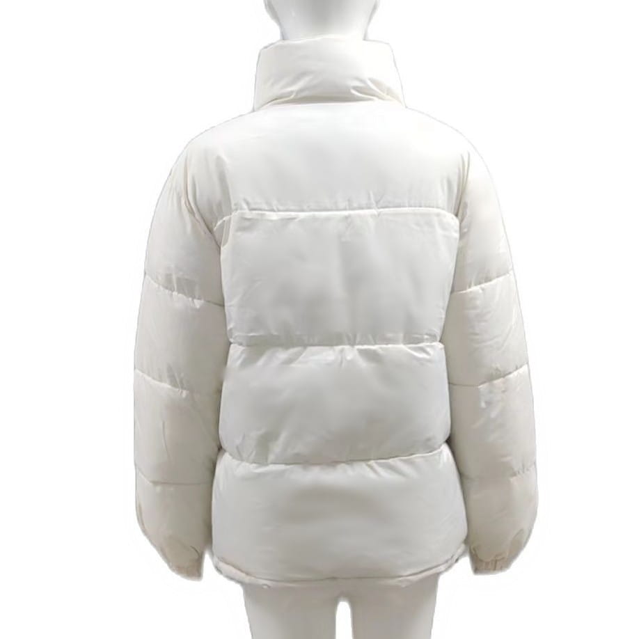 Casual Loose Fit Winter Cotton Padded Jacket with Zipper Closure