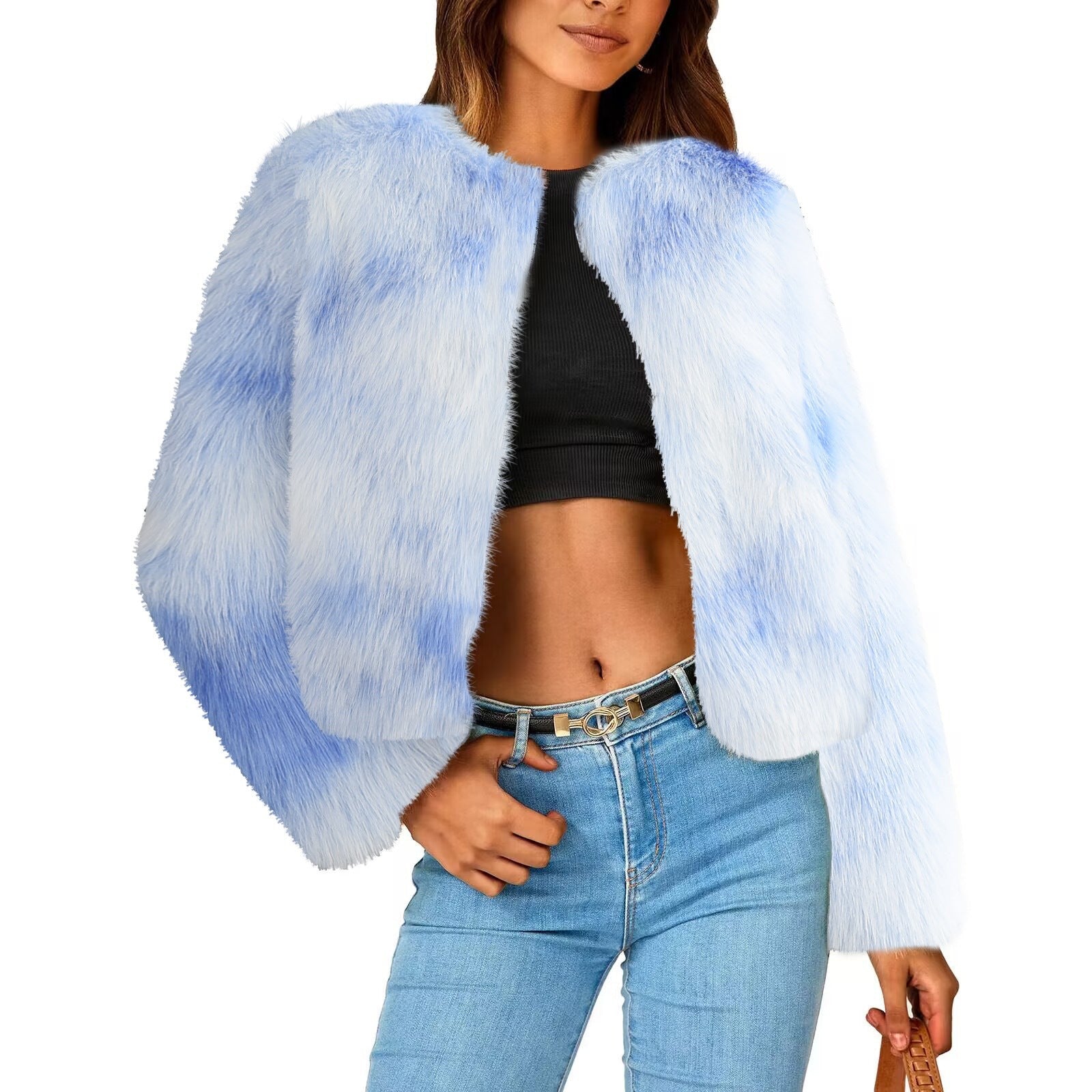 TRENDY FAUX FUR COAT-VETEMENTS 