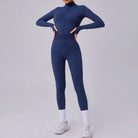 Navy blue athletic jumpsuit for fitness, stylish and comfortable langry ملابس