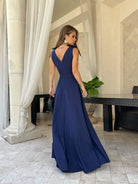 ELEGANT LENGTHENED EVENING DRESS-VETEMENTS 