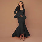 Elegant black mermaid dress from Socialite, perfect for fashion-forward ملابس choices