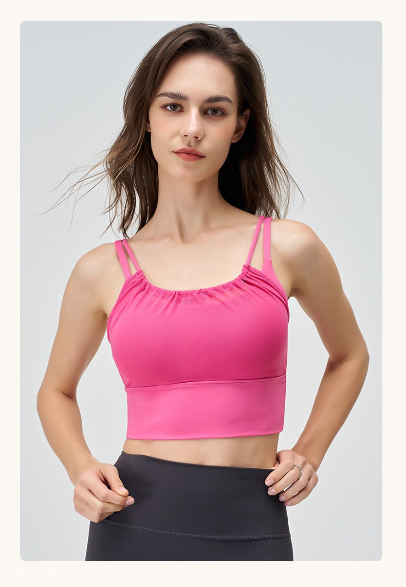 CUTE PLEATED MESH YOGA VEST-VETEMENTS 