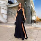 ELEGANT LENGTHENED EVENING DRESS-VETEMENTS 