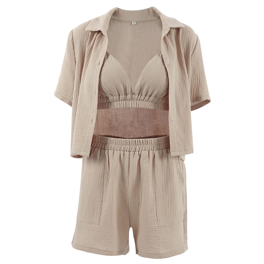 Double Layer Gauze Pajamas - Comfortable Lounge Set for Summer