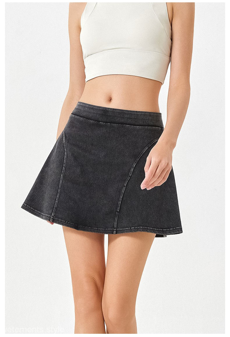 COMFY YOGA TOP & DENIM YOGA SKIRTS-VETEMENTS 