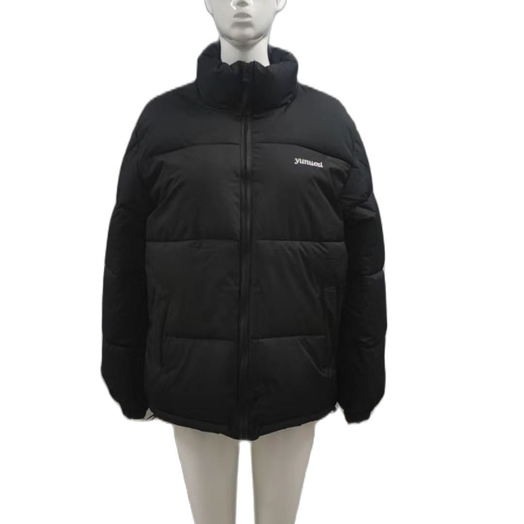 Casual Loose Fit Winter Cotton Padded Jacket with Zipper Closure