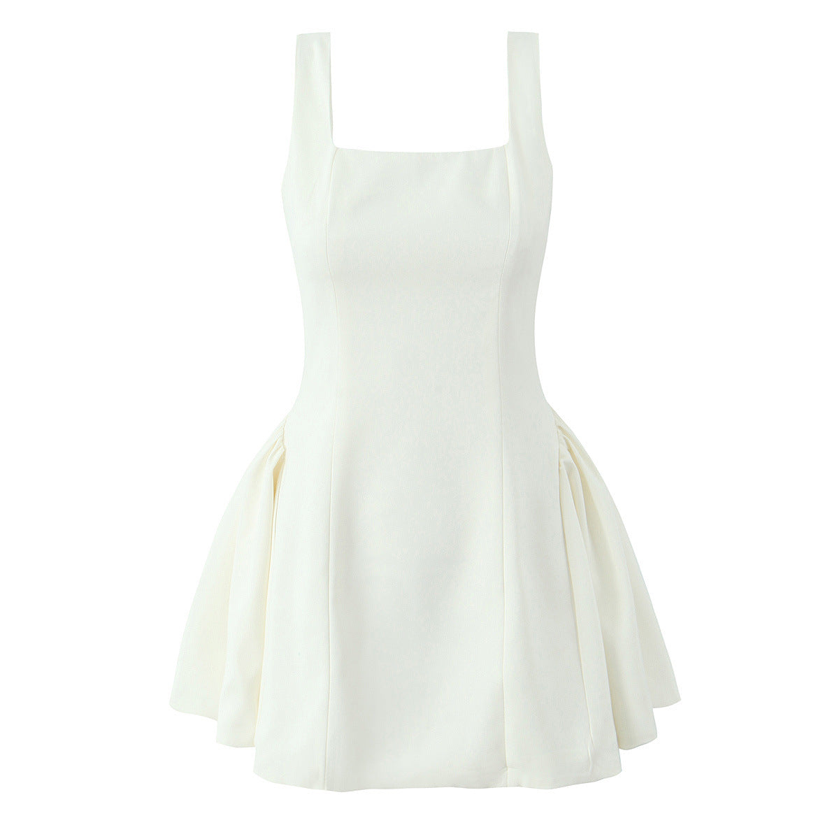 Elegant White Square-Neck Dress from Langry, perfect for any fashion occasion