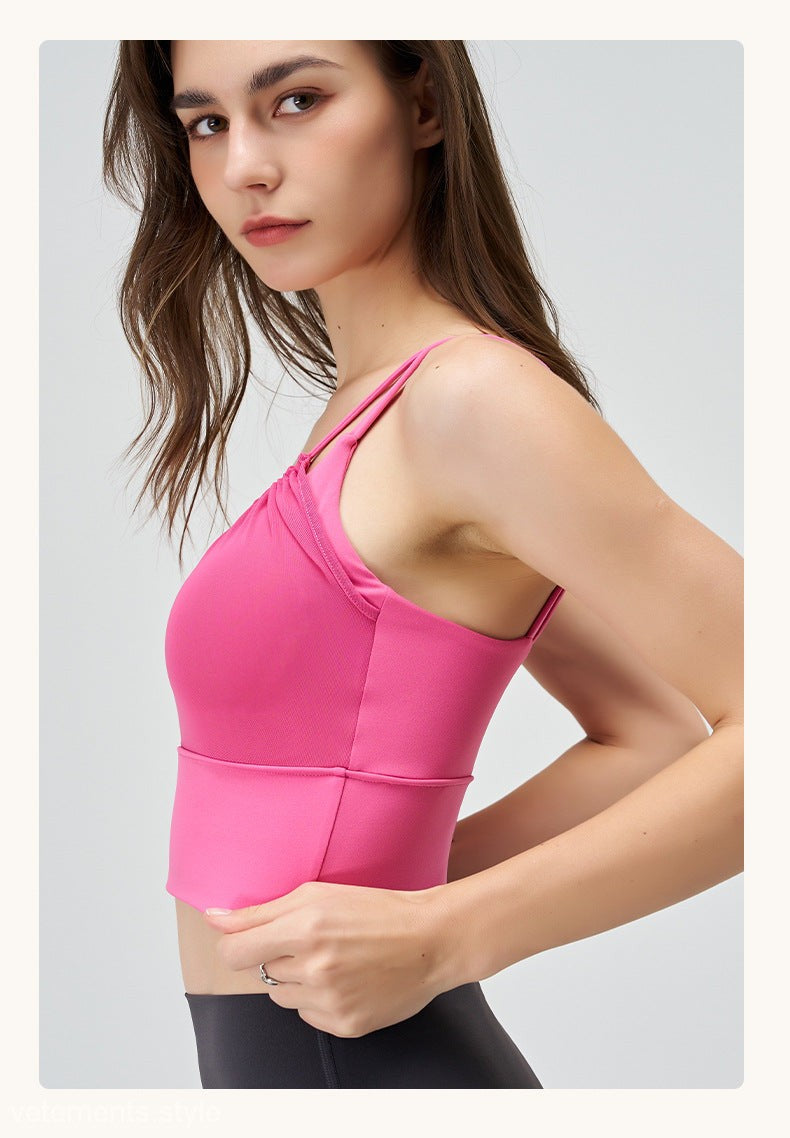 CUTE PLEATED MESH YOGA VEST-VETEMENTS 