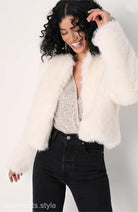 TRENDY FAUX FUR COAT