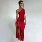 SEXY ONE SHOULDER EVENING DRESS-VETEMENTS 