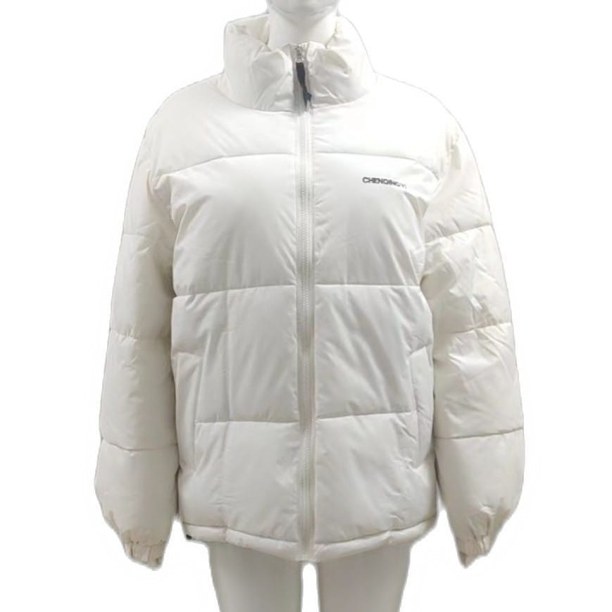 Casual Loose Fit Winter Cotton Padded Jacket with Zipper Closure