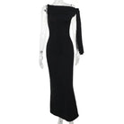 Asymmetrical Maxi Dress for Summer Parties | Langry Fashion - S / Black