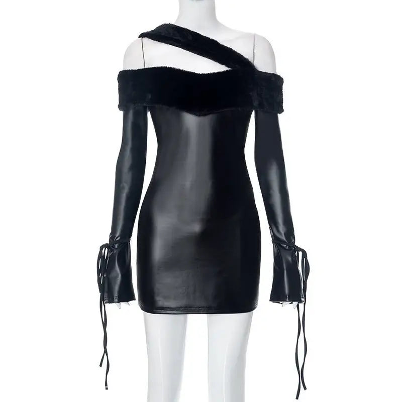 FAUX LEATHER SHEATH DRESS-VETEMENTS 