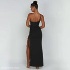 Elegant Black Single Shoulder Cami Dress for Summer Parties showcasing stylish sophistication