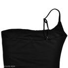 Black single shoulder cami dress ideal for summer parties and stylish casual wear