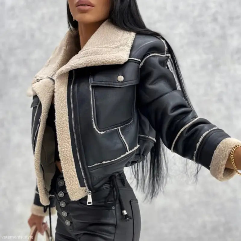 ATTRACTIVE FAUX SHEARLING JACKET-VETEMENTS 