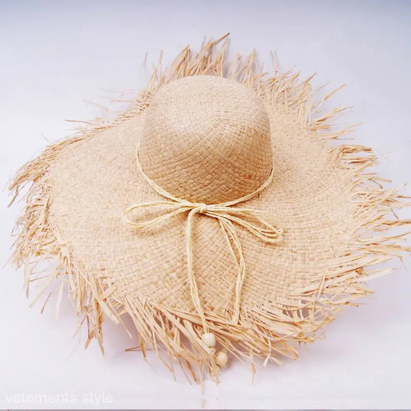 RAFFIA KOREAN SUN HAT-VETEMENTS 