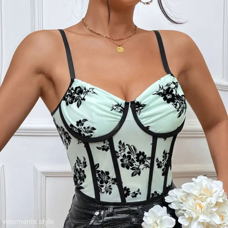 BLACK ROSES BONING CORSET-VETEMENTS 