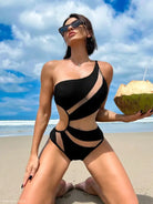 MESH ONE SHOULDER ONE PIECE SWIMSUIT-VETEMENTS 