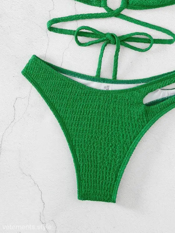 SEXY HIGH WAIST SPLIT BIKINI-VETEMENTS 