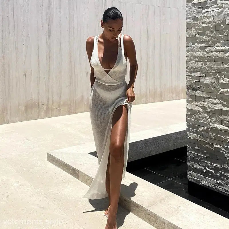 VACATION BEACH STRAP DRESS-VETEMENTS 