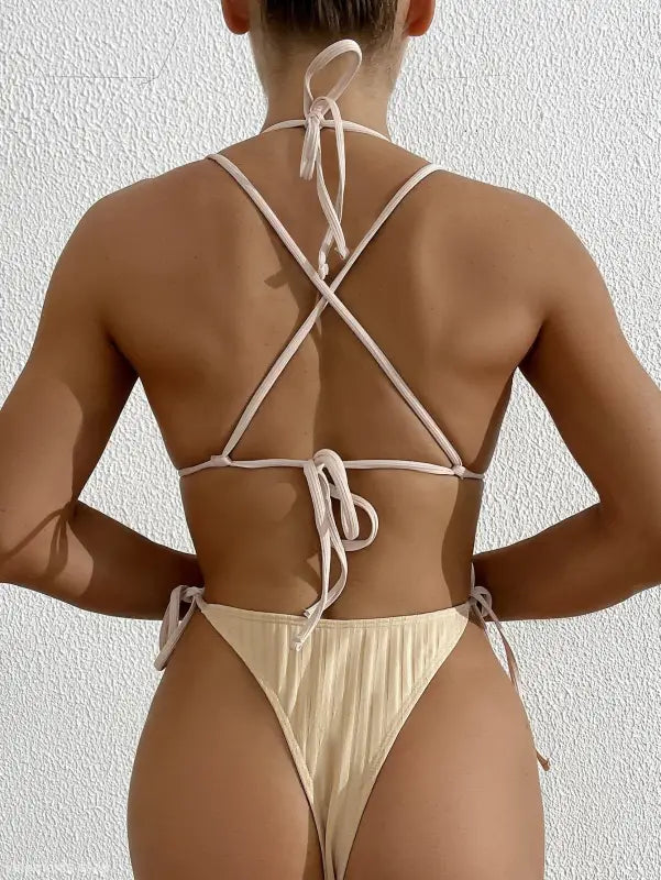 BACKLESS ONE PIECE SWIMSUIT-VETEMENTS 