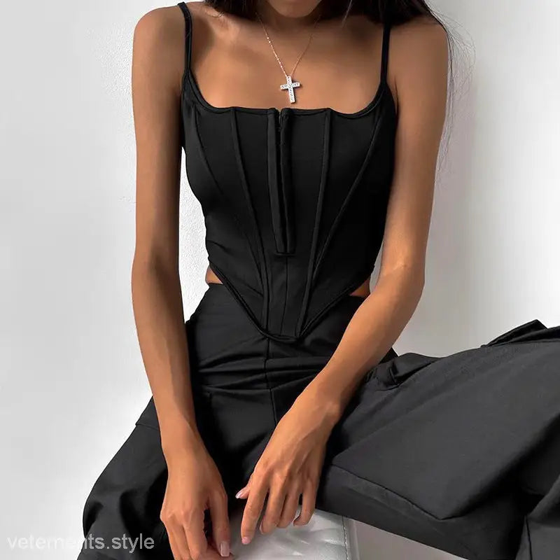 SHORT LACE TIED WAIST CORSET-VETEMENTS 