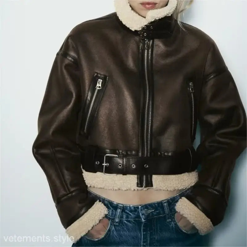 FAUX SHEARLING JACKET