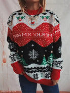 CHRISTMAS ELK SNOWFLAKE ROUND NECK LONG SLEEVE PULLOVER-VETEMENTS 