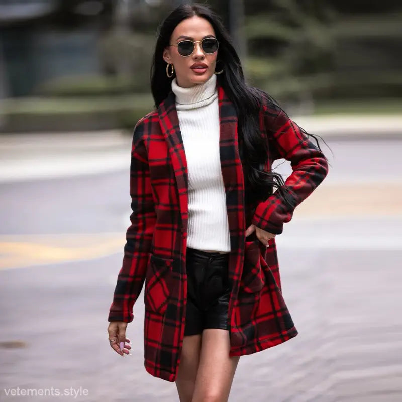 WINTER POCKET PLAID WOOL COAT-VETEMENTS 