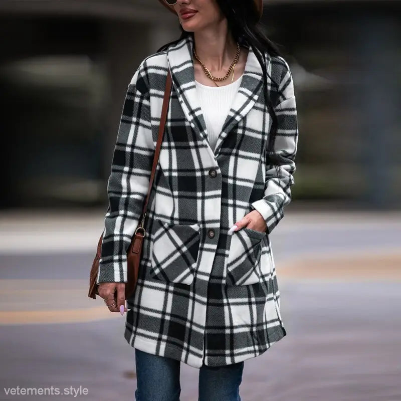 WINTER POCKET PLAID WOOL COAT-VETEMENTS 