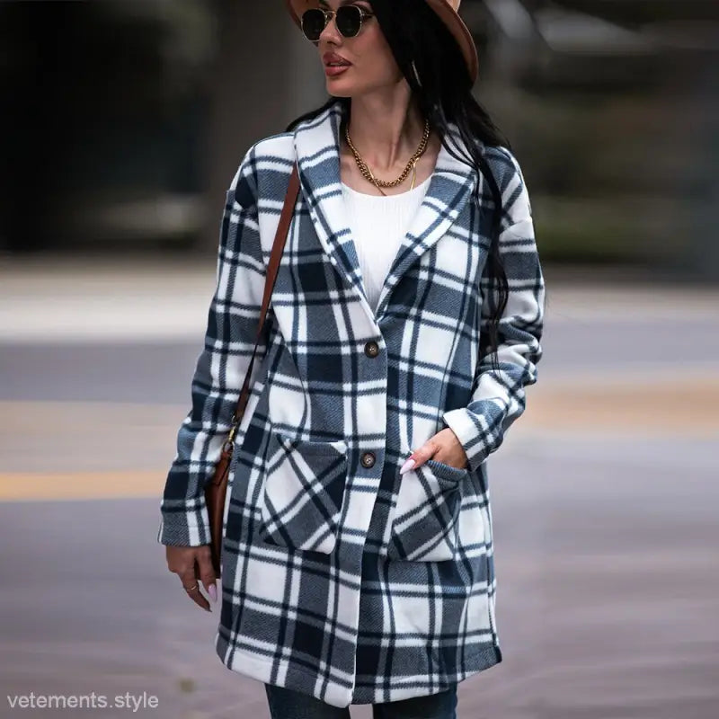 WINTER POCKET PLAID WOOL COAT-VETEMENTS 