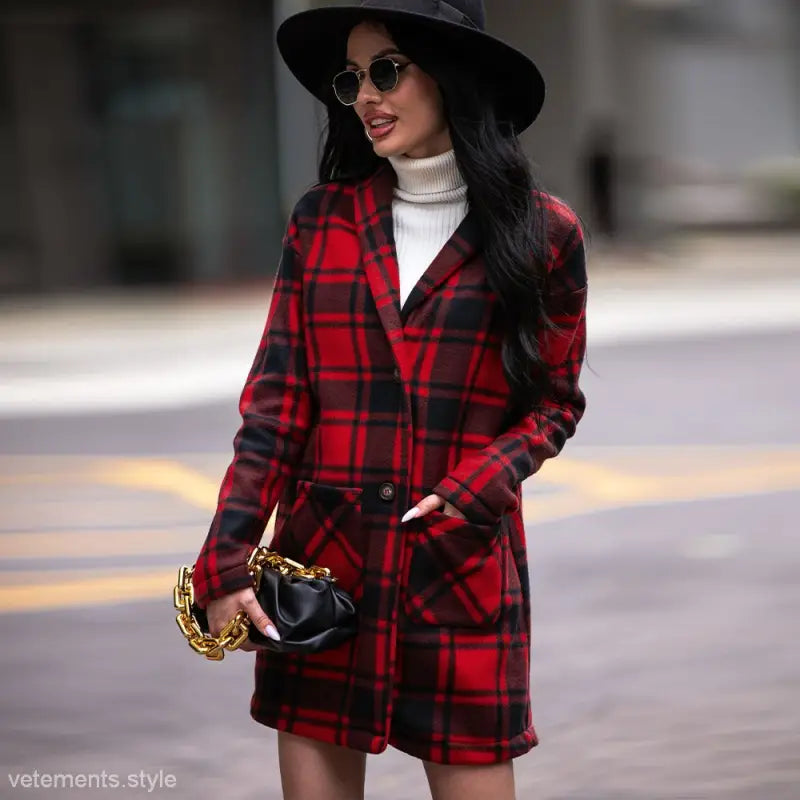 WINTER POCKET PLAID WOOL COAT-VETEMENTS 