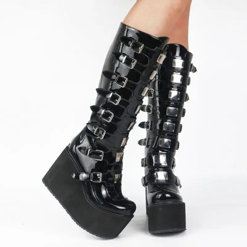 CHIC GOTHIC STREET KNEE HIGH BOOTS-VETEMENTS 