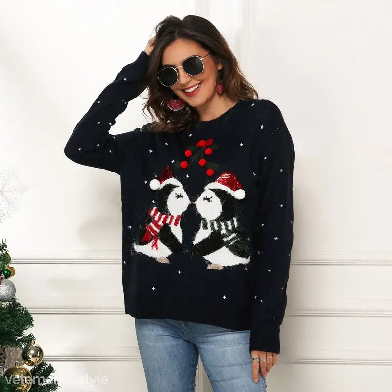 CHRISTMAS PENGUIN JACQUARD SWEATER-VETEMENTS 