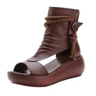 COMFY LEATHER WEDGE SANDALS-VETEMENTS 