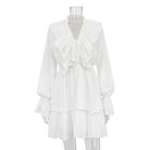 COMFY RUFFLED WHITE DRESS-VETEMENTS 