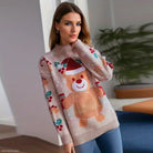 CHRISTMAS CARTOON CUTE SNOWFLAKE BEAR PATTERN PULLOVER-VETEMENTS 