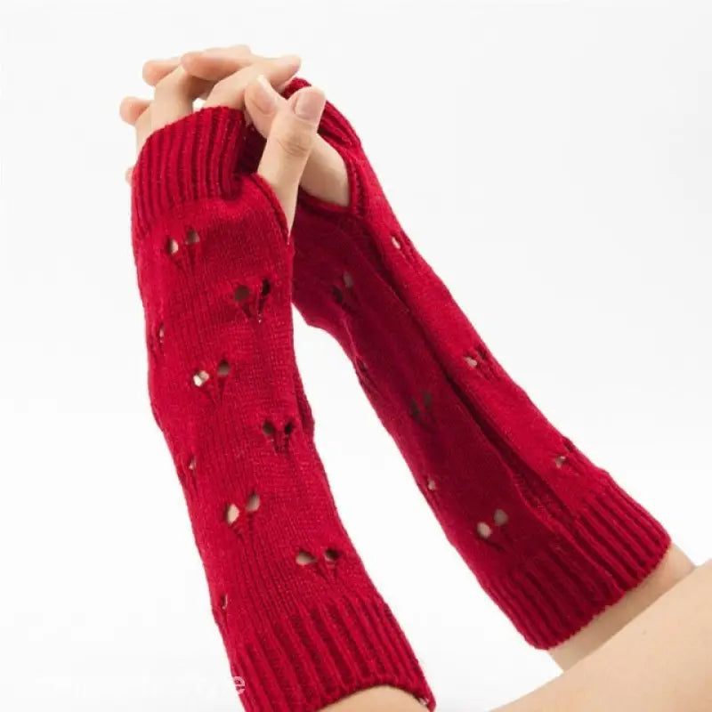 KNITTED RIPPED FINGERLESS GLOVES-VETEMENTS 