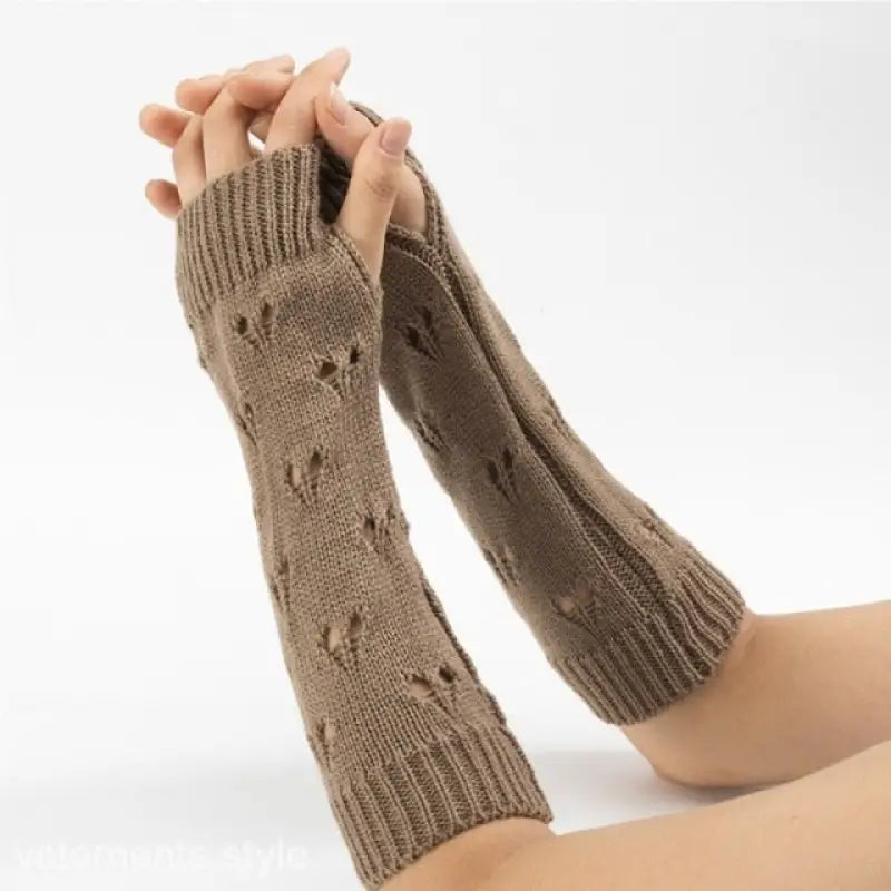 KNITTED RIPPED FINGERLESS GLOVES-VETEMENTS 