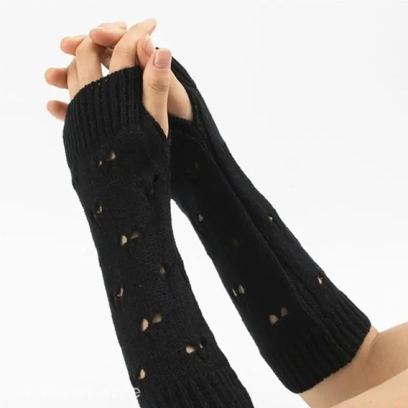 KNITTED RIPPED FINGERLESS GLOVES-VETEMENTS 