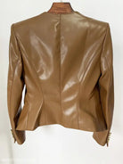 COLLARLESS LEATHER JACKET-VETEMENTS 