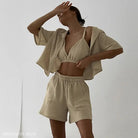 GAUZE PAJAMAS THREE PIECE-VETEMENTS 