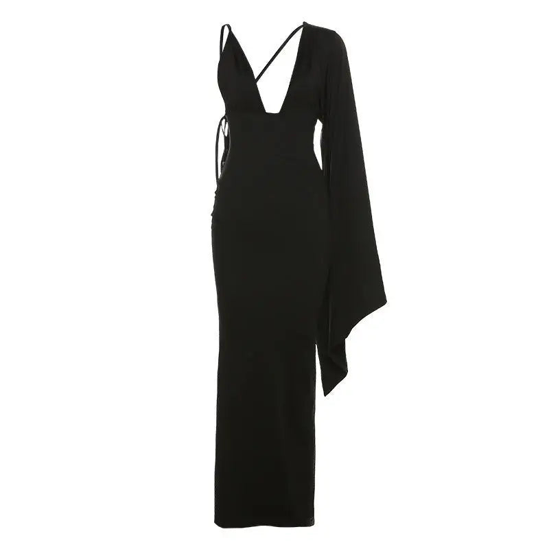 SEXY LOW CUT BACKLESS EVENING DRESS-VETEMENTS 