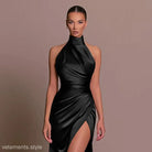 HALTER SPLIT BOTTOMING DRESS-VETEMENTS 